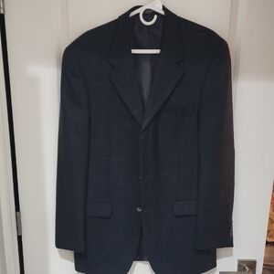 Jones New York Charcoal And Navy Men's Lamb Wool Blazer